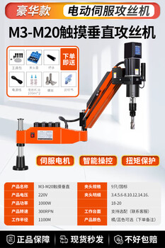 Wen yijia servo electric tapping machine fully automatic small desktop rocker arm intelligent wire tapping machine universal cnc drilling tapping deluxe model m3-m20 touch vertical 1000 watt speed