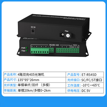 1 channel 2 channels 4 channels 8 channels rs485 bidirectional data optical transceiver 422 optical cat 232 to fiber optic transceiver single fiber 1 pair 4 channels bidirectional 485_1 pair price