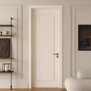 Solid wood door bedroom door white cream set door modern simple composite painted door home room door interior door solid wood composite painted door 1