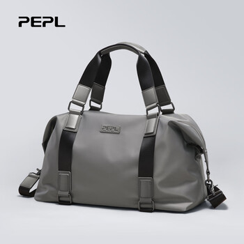 Pepl travel bag foldable luggage bag men's and women's handbag dry and wet separation sports fitness bag business trip bag gray large size dry and wet separation/hardware accessories