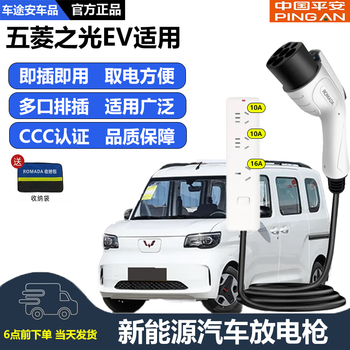 Jingbao electric wulingzhiguang ev discharge gun new energy vehicle external discharge strip outdoor convenient power converter wulingzhiguang ev discharge gun (10 meter line) storage bag