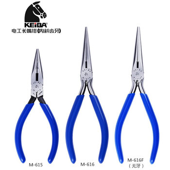 Keibakeiba horse brand electronic pliers, toothless needle nose pliers, imported flat nose scissors, long nose pliers, long nose pliers ha-d04 hl-d14 (5-inch toothless needle nose pliers)