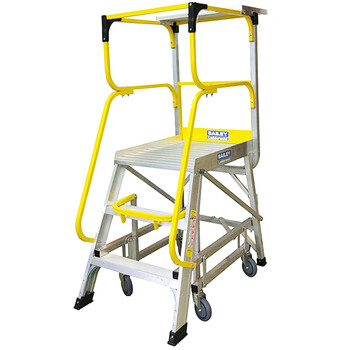 Wener bailey ladder aluminum alloy platform ladder 1.7m mobile freight elevator fs13591