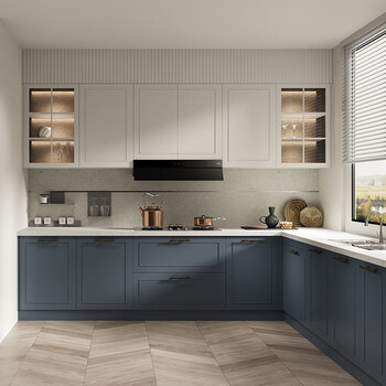 Oppein integrated cabinet customization retro light american style antibacterial and environmentally friendly kitchen cabinet customization philoli base cabinet/wall cabinet/countertop single meter custom price