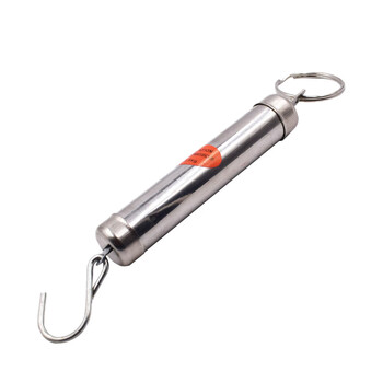 Vinoa 5kg mini spring scale portable spring scale hand-held scale mechanical electronic measurement scale grocery shopping hook scale single product 5kg spring scale silver