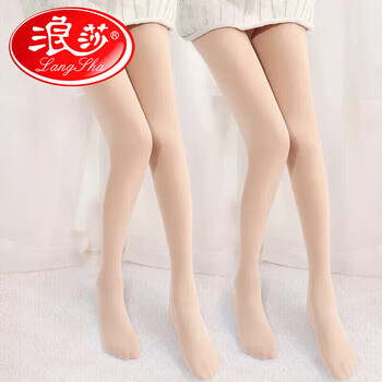 Langsha leggings women's autumn and winter bare legs pantyhose beautiful legs stockings women's thin antibacterial leggings skin color 2 pieces