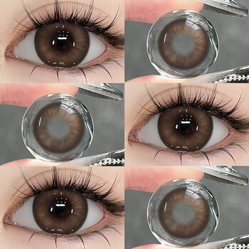 Ovolook brown color contact lenses half yearly disposable natural exclusive new sandwich genuine small diameter color contact lenses flagship store lightly oolong 14.2 half yearly disposable 0 degree