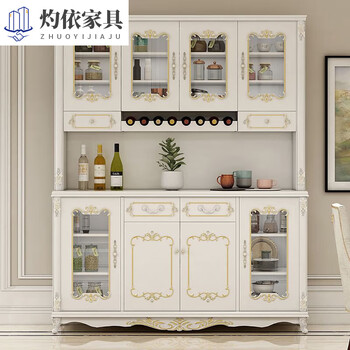 Zhuoyi european-style storage sideboard multi-functional home storage entrance cabinet living room storage cabinet restaurant cupboard tea and wine cabinet european dining table 1.8 meters long, 40 meters high and 2 meters high