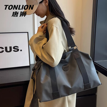 Tangshi short-distance travel bag women's light luggage bag women's business trip large capacity shoulder crossbody handbag fitness training bag blue gray/25l large capacity