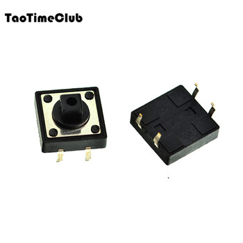 Taotimeclub tact switch button micro switch 12*12/2*4/3*6/ bracket/smd/direct plug 12*12*7.3 (20 pcs) no specifications