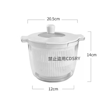 Clcey japanese kitchen salad vegetable dehydrator hand-cranked spin dryer machine washing drainage basket washing basin vegetable washing artifact small dehydrator main image 2