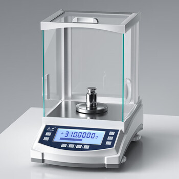 Leqi one ten thousandth electronic analytical balance 0.001g0.1mg electronic scale laboratory precision balance scale electromagnetic force sensor 310g/0.0001g (internal calibration)