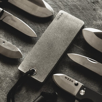 Us imported wesn outdoor bc camping portable edc sharpening stone 400 mesh diamond tool polishing