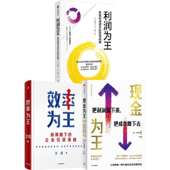 Enterprise business strategy in the stock era: efficiency is king + cash is king + profit is king (set of 3 volumes) enterprise management, enterprise operation, cost reduction and efficiency increase, cash flow, profit