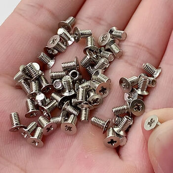 Naoiskey naoski flat head hard drive fixing screws desktop computer 2.5-inch ssd solid-state 3.5-inch mechanical hard drive m3 countersunk head screws nickel-plated 100 pieces