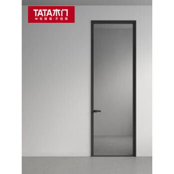Tata wooden door narrow side bathroom door toilet door aluminum alloy bathroom door glass door kitchen swing door lb105 tempered glass upgrade 1.7/昘 swing door double bag door cover
