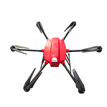 Lingle intelligent robot uav multi-rotor waterproof windproof and rainproof single beidou 6-rotor industrial load can be used for firefighting customized model red