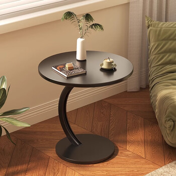 Xinwujia sofa side cabinet light luxury high-end small coffee table mobile bedside bedside storage rack mini balcony small table black french small table small size 30cm