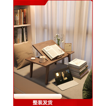 Qiaoyijiang shangxinge solid wood bay window table japanese tatami tea table household coffee table kang table bed kang table folding small table shipped in one package 66cm white bay window