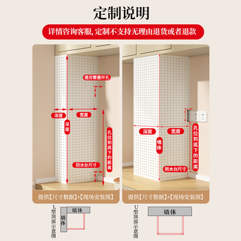 Bianzhuang kitchen gas pipe covering decoration natural gas meter bag sewer pipe covering artifact gas hole plate customized special photo-160 yuan