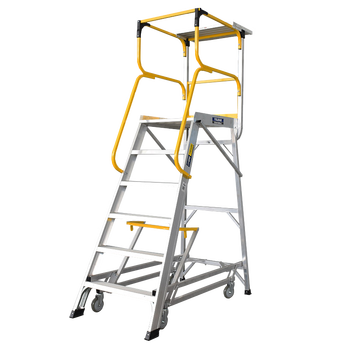 Wener bailey hercules platform ladder aluminum alloy ladder 2.5m herringbone ladder six steps fs13594