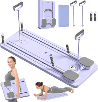 Multifunctional abdominal fitness board, four-in-one fitness board, foldable pilates board, abdominal fitness device, chest muscle training plank, second generation upgraded fitness board, purple