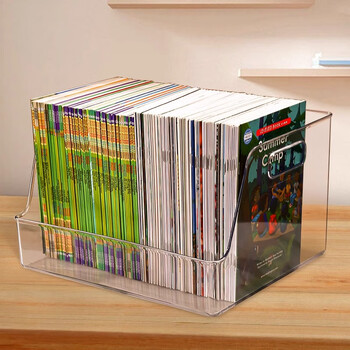 Kaman book storage box book box student desktop bookshelf bookcase storage rack classroom book storage box acrylic u-shaped mouth extra large 1 piece