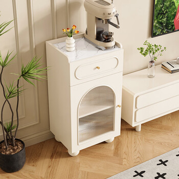 Water spirit sideboard tea and water cabinet coffee cabinet living room wall storage cabinet tv cabinet fish tank small cabinet storage cabinet side table s model cream white cabinet slate model self-installation
