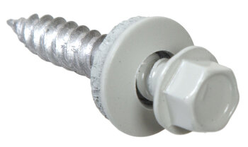 Hillman no. 10 white sheet screws 25-piece set for metal connection fixation