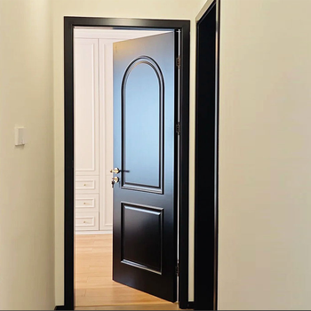 Wen yijia french wooden door black solid wood composite paint door bedroom door retro light french kitchen and bathroom door glass door h01 buckle bedroom door