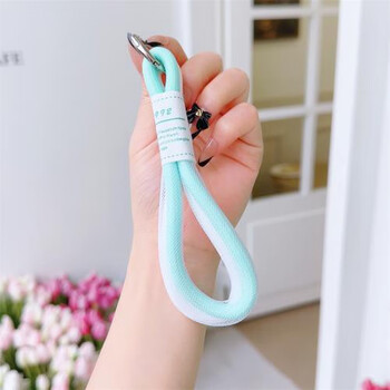 Wacker lisa water cup strap hanging rope portable short thermos cup kettle water bottle ton bucket mobile phone lanyard portable handle light green + white short lanyard