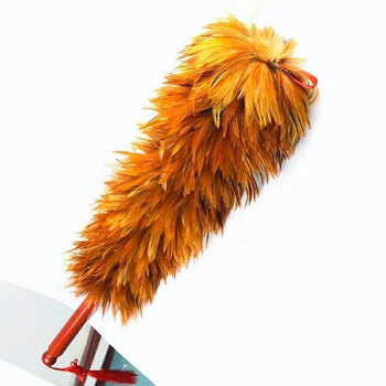 Feather duster removes dust without shedding feathers, self-produced and self-sold handmade household washable 66 cm new mahogany handle