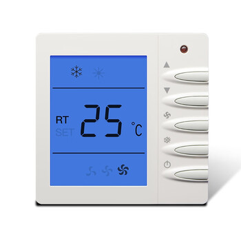 Central air conditioning thermostat lcd three-speed switch temperature control panel fan coil water-cooled remote temperature wire controller white 8801 regular
