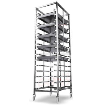 Kezitu stainless steel mobile 15-layer bakery rack, removable bakery-specific thickened bakeware rack