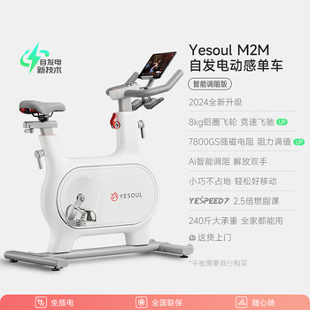 Yesoul self-generated electric bicycle home silent indoor fitness machine smart exercise bike m2m self-generated version intelligent resistance adjustment丨quick combustion ring丨cycling china theme class
