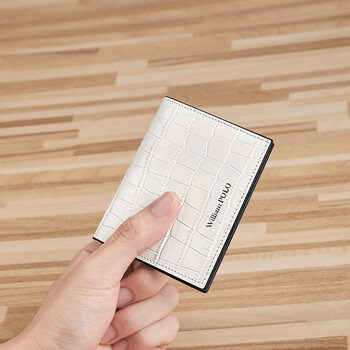 British paul polo small wallet women's mini ultra-thin leather 2026 new short folding multi-functional coin purse money wallet white