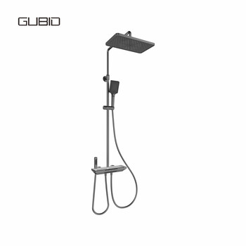 Gubid four-function exposed shower piano button storage platform bathroom shower set gd9390q-starry sky gray