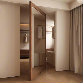 Customized partition door, central axis door, hidden door, off-axis wooden door, multi-leaf linkage door, folding door leaf, trackless sky and earth axis revolving door, paint-free