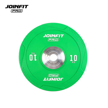 Jieyingfei barbell pro version large hole rubber bell plate olympic bar hand-grabbing barbell plate competitive weight plate squat weightlifting fitness 10 kg (single piece) pro competitive model