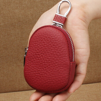 Ladies car key bag 2025 new mini compact portable storage bag car home purchasing agent burgundy