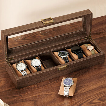 Guiqi watch storage box, high-end collection box, watch display rack, multiple watch positions, wedding holiday gift watch box, watch storage box, 6 watch positions, free soft pillow