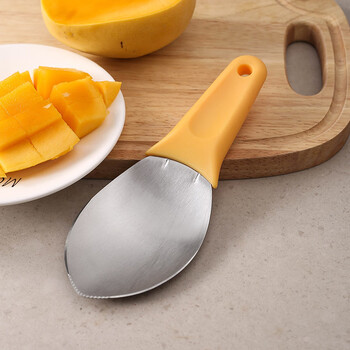 Youke stainless steel mango corer and peeler, special mango dicer, core separator, fruit scoop, one second to dig meat, 1 pack