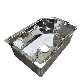 French retro kitchen large single sink embedded in the island water bar sink pure copper gold undercounter basin wash basin q style 60*40*22cm stainless steel sink