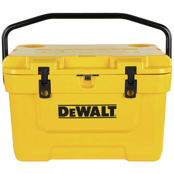 Dewalt 25-quart rotary molded cooler, yellow