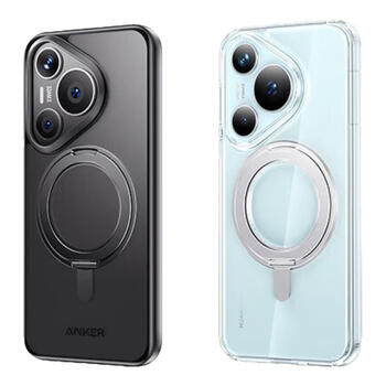 <new> anker magnetic transparent stand case for huawei huawei pure 70 ultra transparent