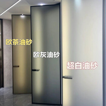 216 extremely narrow flat opening bathroom door toilet door toilet door complete set of tempered glass outer flat inner opening titanium magnesium alloy 10 narrow 4.0 thick 8 mm ultra white/grey oil sand glass custom size 208*80 inner double package price per set of doors