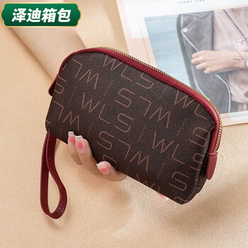 Yunluo chinese valentine's day handbag clutch japanese and korean fashion versatile casual mobile phone bag women's coin purse simple small bag long wallet/burgundy new and affordable anti-degaussing