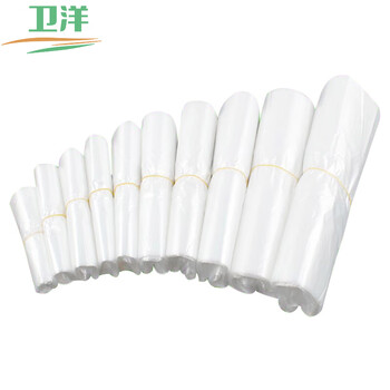 Weiyang white small vest garbage bag household transparent portable convenience bag takeaway supermarket packaging bag 36*58cm100 pieces