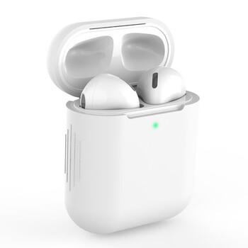Chongjie bluetooth wireless headphone protective cover i12 liquid silicone cover is suitable for apple 1/2 generation headphone protective case pure white soft one-piece cover airpods 1/2 universal headphone cover random color