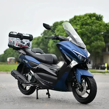 Jilang mengshi fourth generation 150cc scooter, national iv efi fuel, brand new two-wheeled large off-road vehicle, matte blue, jinlang machine + tail box